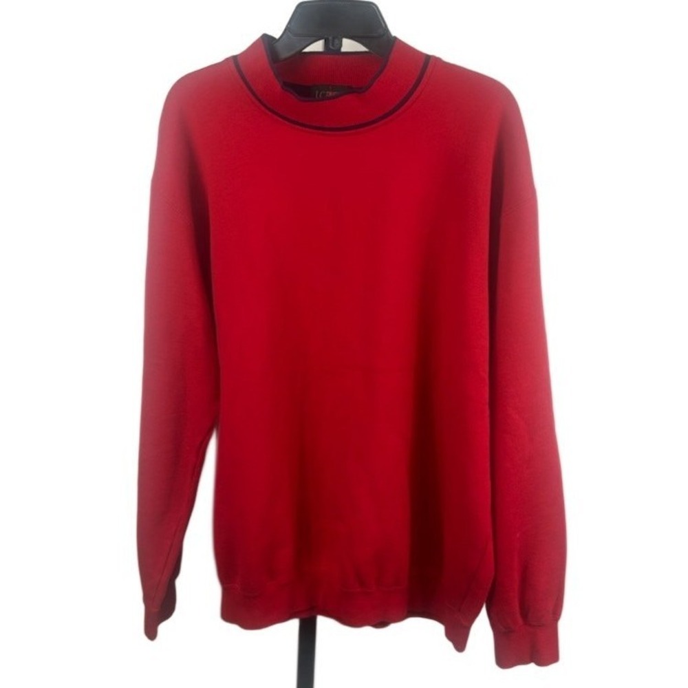 Vintage J. Crew Red Oarsman Label Sweatshirt Long‎ Sleeve Pullover Size XL